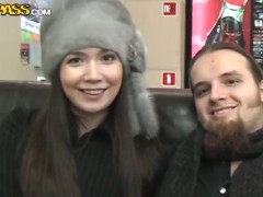 Brunette gets sperm covered