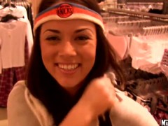 Lovely brunette Kristina Rose does some sexy shopping